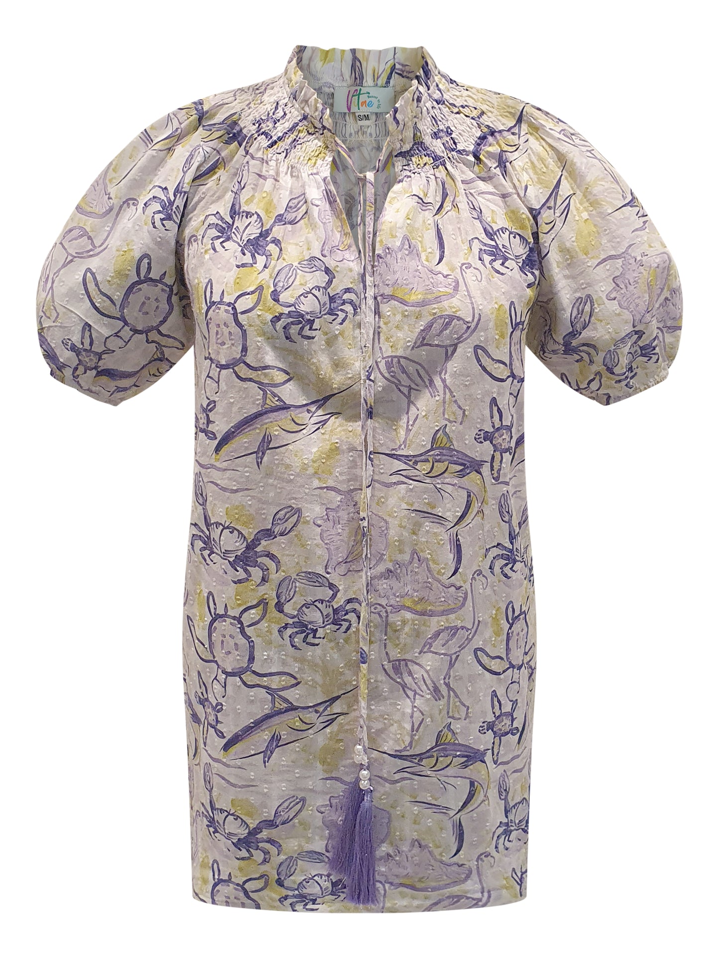 Shelly Island Medley Dress- Purple/Yellow-green