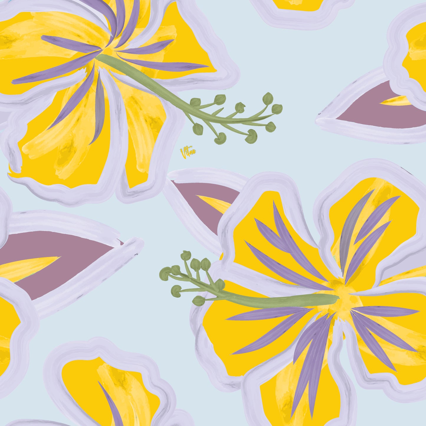 Hibiscussin Summer Scarf