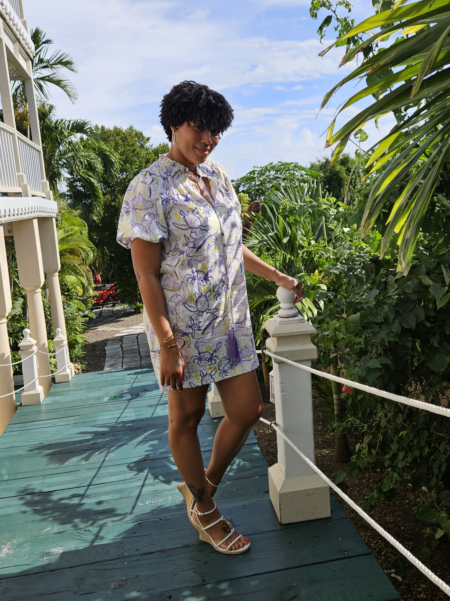 Shelly Island Medley Dress- Purple/Yellow-green vitae242 Shelly Island Medley Dress- Purple/Yellow-green vitae242