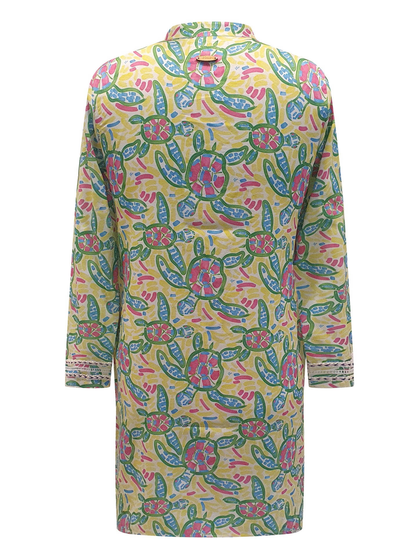 Nadine Turtle Love Dress in Pink/Yellow